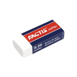 Radiere Dreptunghiulare Factis Softer S 20, Cauciuc Sintetic, Ambalaj De Protectie, Culoare Alba