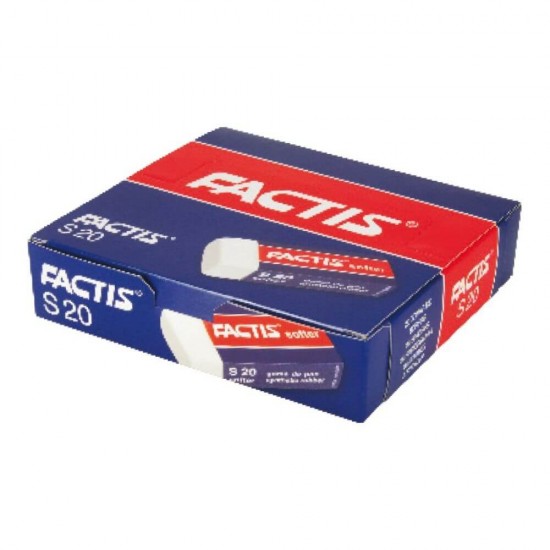 Radiere Dreptunghiulare Factis Softer S 20, Cauciuc Sintetic, Ambalaj De Protectie, Culoare Alba