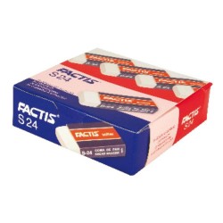 Radiere Dreptunghiulare Factis Softer S 24, Cauciuc Sintetic, Ambalaj De Protectie, Culoare Alba