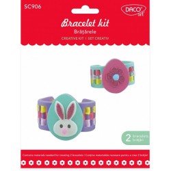 Set Creativ Bratari Daco, Multicolor, Set 2 Bratari Paste, Bratari Paste, Accesorii Paste, Set Bratari Paste, Decoratiuni Paste, Bratari Handmade, Bratari Iepuras