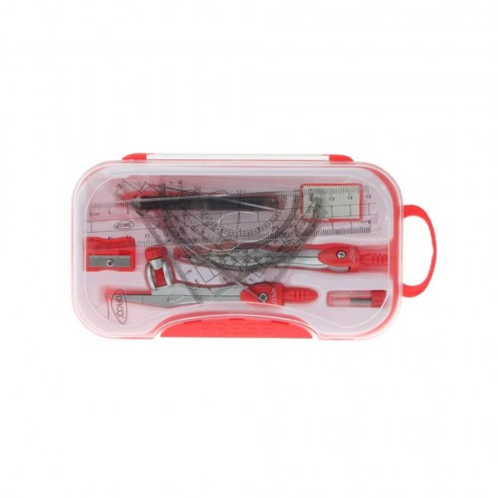 Trusa Geometrie din Plastic DACO, 10 Piese, Culoare Roz, Trusa Geometrie, Trusa Geometrie din Plastic, Trusa Geometrie DACO, Set Geometrie, Set Geometrie DACO, Set Geometrie din Plastic, Trusa Geometrie de Calitate