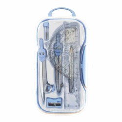 Trusa Geometrie din Plastic Daco, 10 Piese, Culoare Albastru, Diverse Culori, Trusa Geometrie, Trusa Geometrie din Plastic, Trusa Geometrie Daco, Set Geometrie, Set Geometrie Daco, Set Geometrie din Plastic, Trusa Geometrie de Calitate