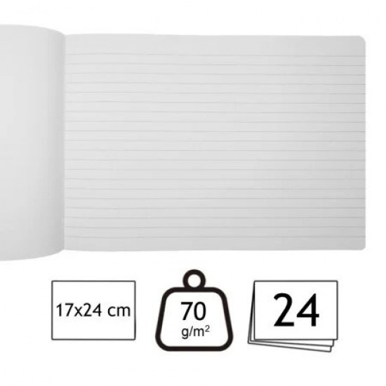 Caiet Biologie DACO, Dimensiuni 17x24 cm, 24 File, Coperta din Plastic, Diferite Culori: Albastru, Roz, Verde, Gri