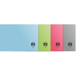 Daco Caiet Geografie, 24 File, Dimensiuni 17x24 Cm, Coperta Din Plastic, Model Culori: Albastru, Roz, Verde, Gri