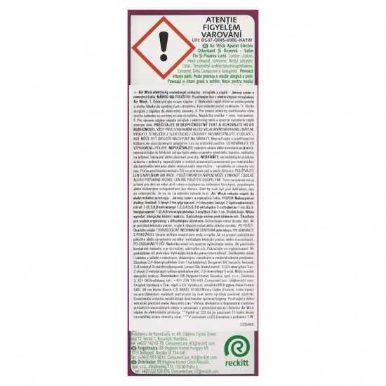 Air Wick Odorizant Electric Aparat + Rezerva Bujor Alb Si Flori De Iasomie, 19ml