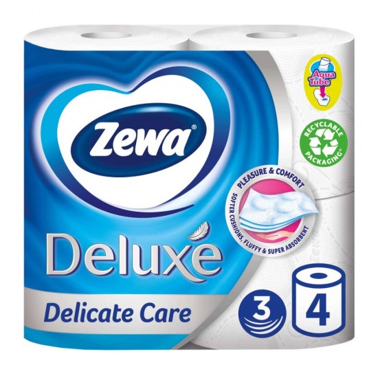 Hartie Igienica Zewa Deluxe Delicate Care, 3 Straturi, 4 Buc