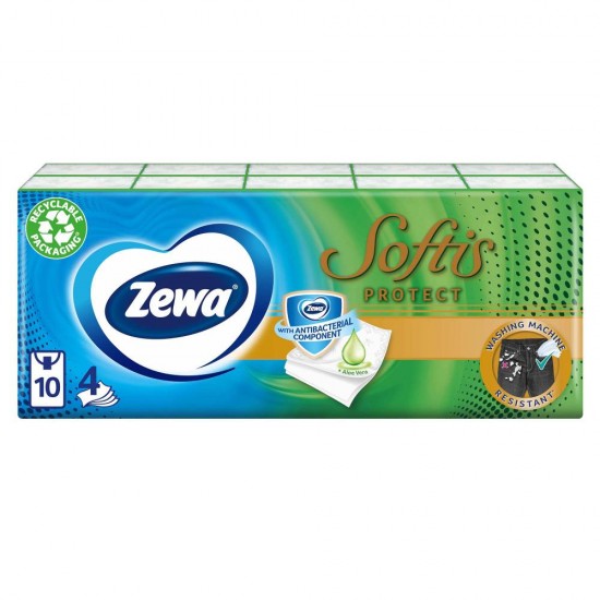 Servetele Nazale Zewa Softis Protect, 4 Straturi, 10 Pac/Set