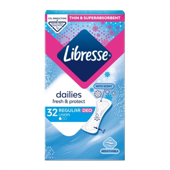 Absorbante Libresse Zilnice Normal Deo Fresh, 32 Buc