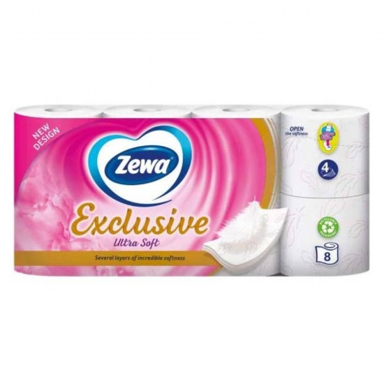 Hartie igienica Zewa Exclusive Ultra Soft, 4 Straturi, 8 Buc