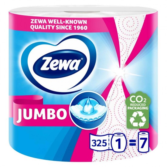 Prosoape de Bucatarie Zewa Jumbo Decor, 2 Straturi, 325 Foi