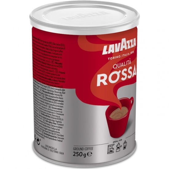 Cafea Macinata Lavazza, Qualita Rossa, Cutie Metalica, 250 G