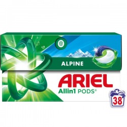 Ariel Detergent Capsule All In One Pods Alpine, 38 Bucati