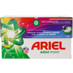 Ariel Detergent Capsule All In One Pods Color, 38 Bucati
