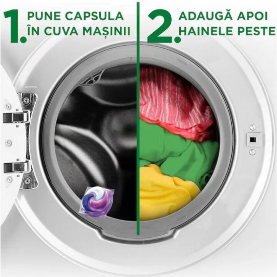 Ariel Detergent Capsule All In One Pods Color, 38 Bucati