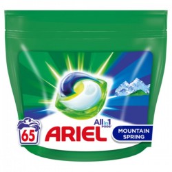 Detergent De Rufe Capsule Ariel All In One Pods Mountain Spring, 65 Capsule