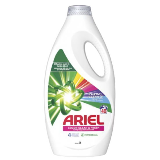 Detergent De Rufe Lichid Ariel Color, 40 Spalari, 2l