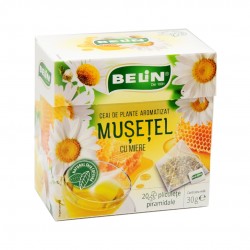 Ceai Belin Musetel Cu Miere, 20 Pliculete, Cu Snur Piramidal