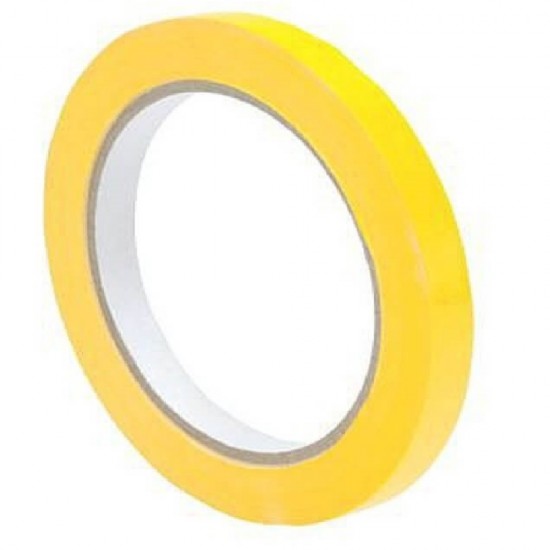 Banda PVC Galbena pentru Inchis si Sigilat Pungi, 9mm x 66y