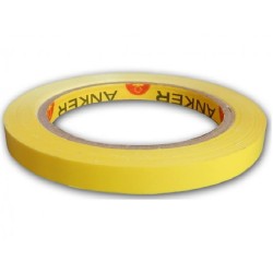 Banda ANKER PVC pentru Inchis si Sigilat Pungi, 9mm x 66m, Culoare Galbena