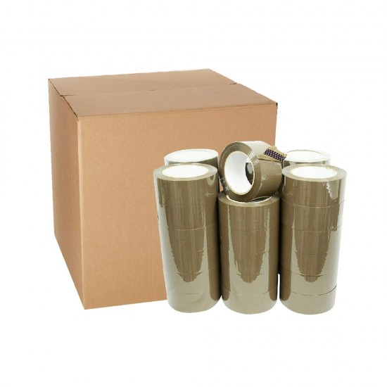 Set 36 Role Banda Adeziva PACK Acrilic Maro, 48mm x 60m - Benzi Maro pentru Ambalare