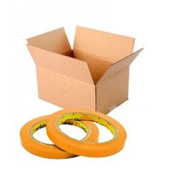 Bax 192 Role Banda ANKER PVC pentru Inchis si Sigilat Pungi, 9mm x 66m, Culoare Portocalie