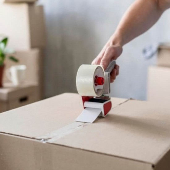 Banda Adeziva Transparenta Premium, 48mm x 60m, Adeziv Solvent speciala pentru Sigilarea cutiilor de carton