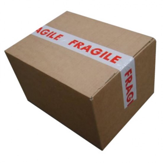 Set 6 Role Banda Adeziva Imprimata Fragil, 48mm x 60m, Banda pentru Sigilarea Coletelor Delicate, Banda Adeziva Fragil, Banda Adeziva Obiecte Fragile, Benzi Albe pentru Ambalare, Banda Ambalare, Banda Ambalare Alba, Banda Adeziva