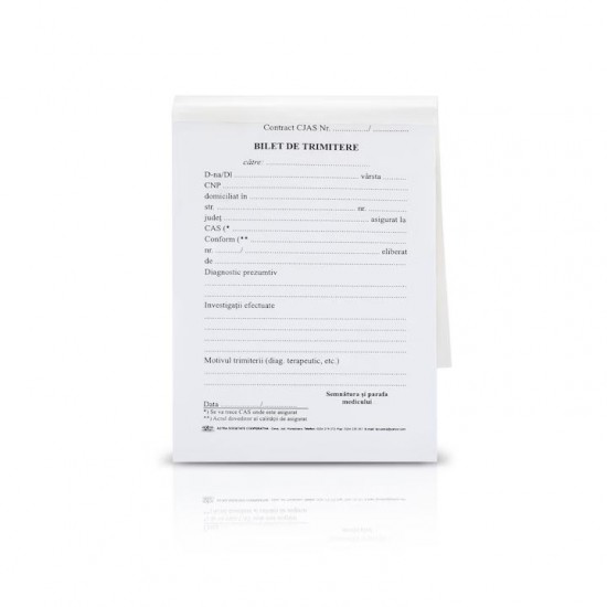 Bilet De Trimitere, Uz Medical, Format A6, 100 File