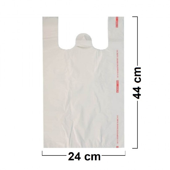 Pungi Biodegradabile Albe 24x6x44, 500 Buc/Bax - Sacose Ecologice