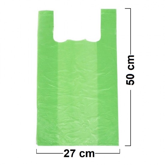 Pungi Biodegradabile Verzi 27x8x50, 50 Buc/Bax - Sacose si Plase Ecologice