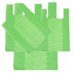 Set 50 de Pungi Biodegradabile BrandPaper, 30x9x60 cm, Verzi, Pungi Biodegradabile, Sacose din Plastic Bio, Pungi ECO, Plase Ecologice, Sacose Biodegradabile din Porumb, Saci Biodegradabili, Sacose Tip Maieu Bio