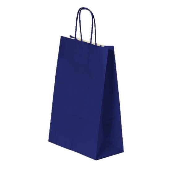 Set 100 de Pungi Cadou Model Albastru Inchis, 16x9x21 cm