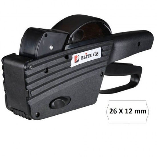 Marcator de Pret Blitz C8, Un Rand, 8 Caractere, Etichete 26x12 mm, Aparat de Etichetat, Aparate de Etichetat, Marcatoare de Pret, Marcator Pret, Marcatoare Pret, Aparate Etichetat, Aparate Etichete, Aparat Etichete, Marcatoare pentru Pret