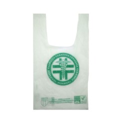 Pungi Biodegradabile Albe, 50 Buc/Bax, 24x6x44 cm, Model Farmacie, Plase Ecologice, Pungi Farmacie Biodegradabile, Plase pentru Farmacie, Pungi Albe Farmacie