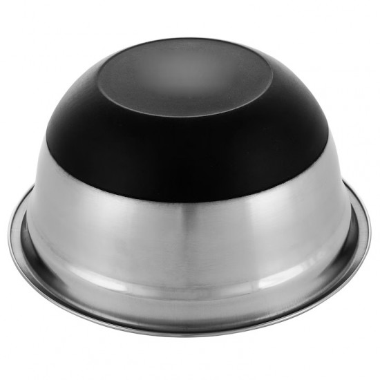 Bol Din Inox Satinat Cu Baza Antiaderenta Din Silicon, Dimensiune 30 Cm