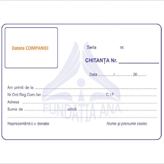 Chitante Personalizate Autocopiative A6 in 2 Exemplare, Tipar 1+1, Coperti si Prelungire din Carton, Formulare Personalizate, Chitantier Tipizat Personalizat