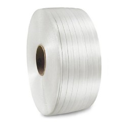 Banda de Legat PES Netesuta Hot Melt, 12mm x 1100m, Poliester pentru Ambalare, Poliester pentru Paletizare, Bnada de Legat, Banda de Legat Paleti, Banda de Legat Netesuta, Banda de Legat PES, Banda de Legat Poliester