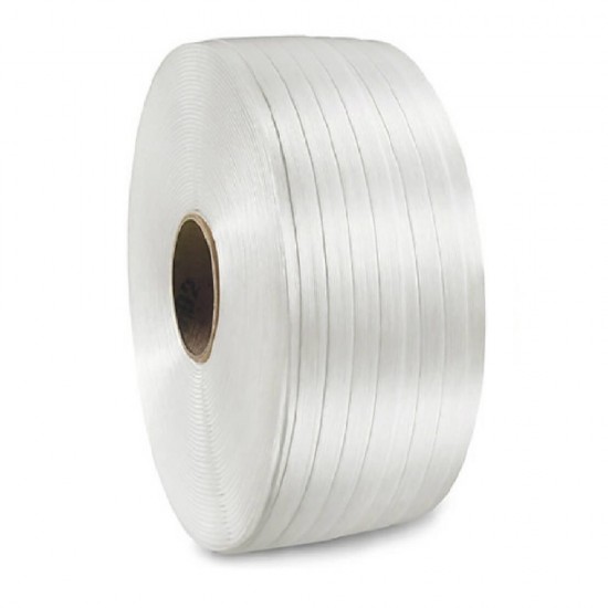 Banda de Legat PES Netesuta Hot Melt, 12mm x 1100m, Poliester pentru Ambalare, Poliester pentru Paletizare, Bnada de Legat, Banda de Legat Paleti, Banda de Legat Netesuta, Banda de Legat PES, Banda de Legat Poliester