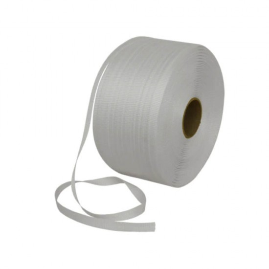 Banda de Legat PES Netesuta Hot Melt, 12mm x 1100m, Poliester pentru Ambalare, Poliester pentru Paletizare, Bnada de Legat, Banda de Legat Paleti, Banda de Legat Netesuta, Banda de Legat PES, Banda de Legat Poliester