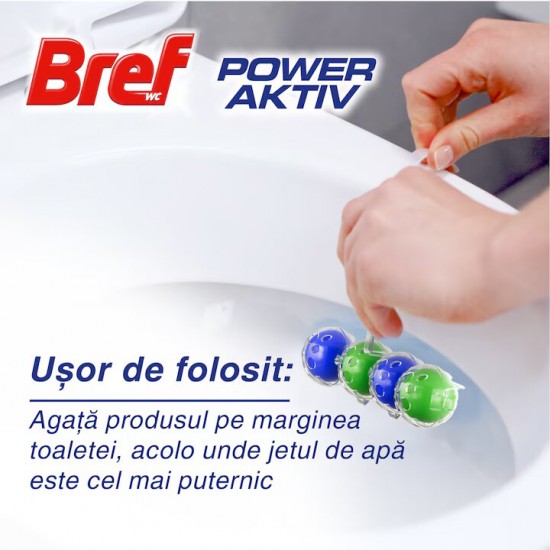 Odorizant Toaleta Bref Power Active Pine Forest, 6 Buc/punga, 50 Gr/buc, Parfum Pin