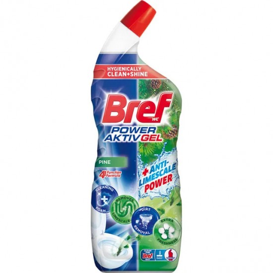 Solutie Curatare Toaleta Bref Wc Gel Pin, Cantitate 700 Ml, Flacon Tip Cioc De Rata