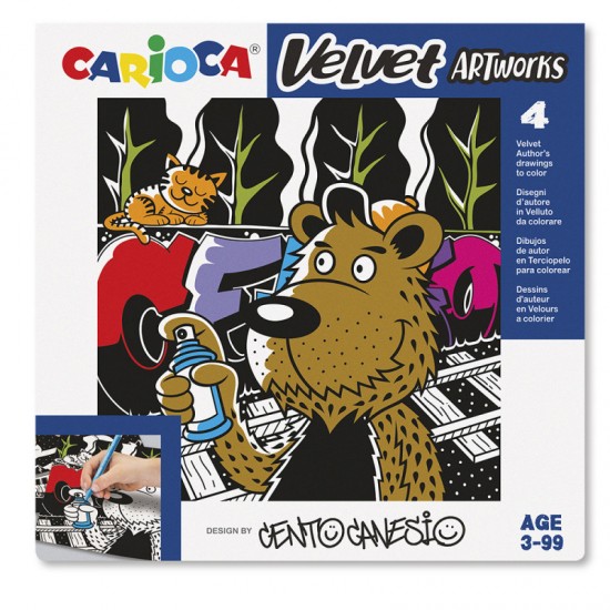 Carte De Colorat Carioca Velvet - Graffiti