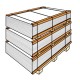 Coltare din Carton 2 m,100x100x7 mm, 25 Buc/Bax, Coltar din Carton, Coltar de Protectie pentru Ambalat Paleti si Colete