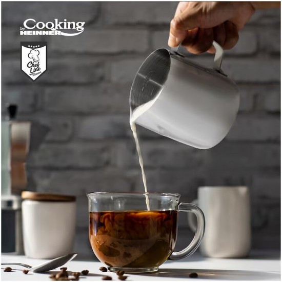 Cana Din Inox Pentru Lapte, Capacitate 350 Ml, Dimensiune 13x7.5x9.5 Cm, Gradatie 350 Ml