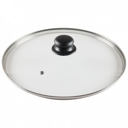 Capac Din Sticla Termorezistenta Pentru Acoperit Oale Si Tigai, Diametru 18 Cm, Maner Din Plastic