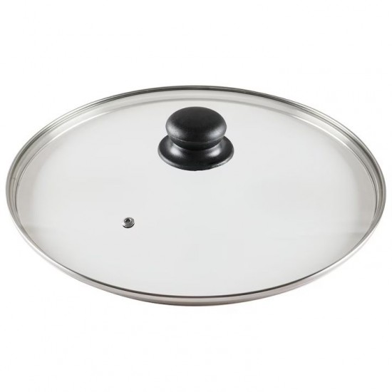 Capac Din Sticla Termorezistenta Pentru Acoperit Oale Si Tigai, Diametru 22 Cm, Maner Din Plastic