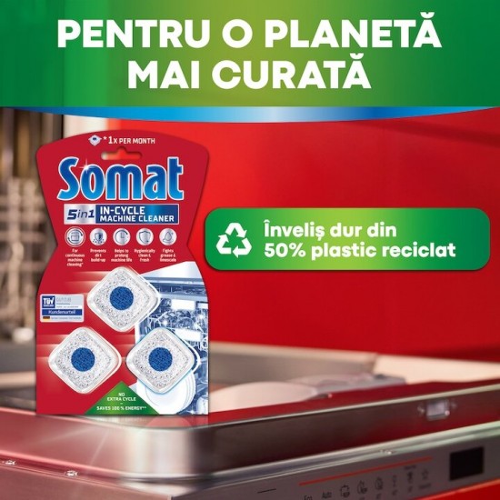 Capsule Pentru Curatarea Masinii De Spalat Vase Somat, 3 Buc
