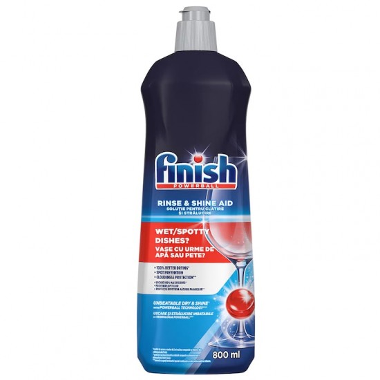 Pachet Promo: Finish Solutie Curatare Masina Vase Regular 250ml + Finish Solutie Clatire Masina Spalat Vase 800ml