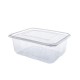 Caserola de Unica Folosinta cu Capac Atasat din PET, Cantitate 1250 Ml, 100 Buc/set, Culoare Transparenta