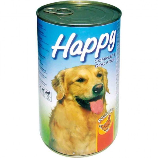 Conserva pentru Caini Happy, Carne de Pasare, 1240 g